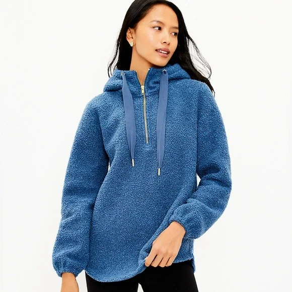 LOFT • Sherpa Hoodie - Picture 1 of 4